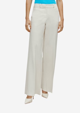 COMMA Wide leg Pleated Pants in Beige: front