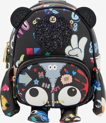 MYMO - Mochila 'Pop Eyetheme' en negro: frente
