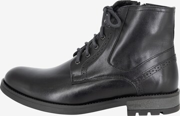 DreiMaster Vintage Schnürboots in Schwarz: predná strana