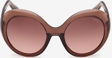 Lunettes de soleil GUESS en marron : devant