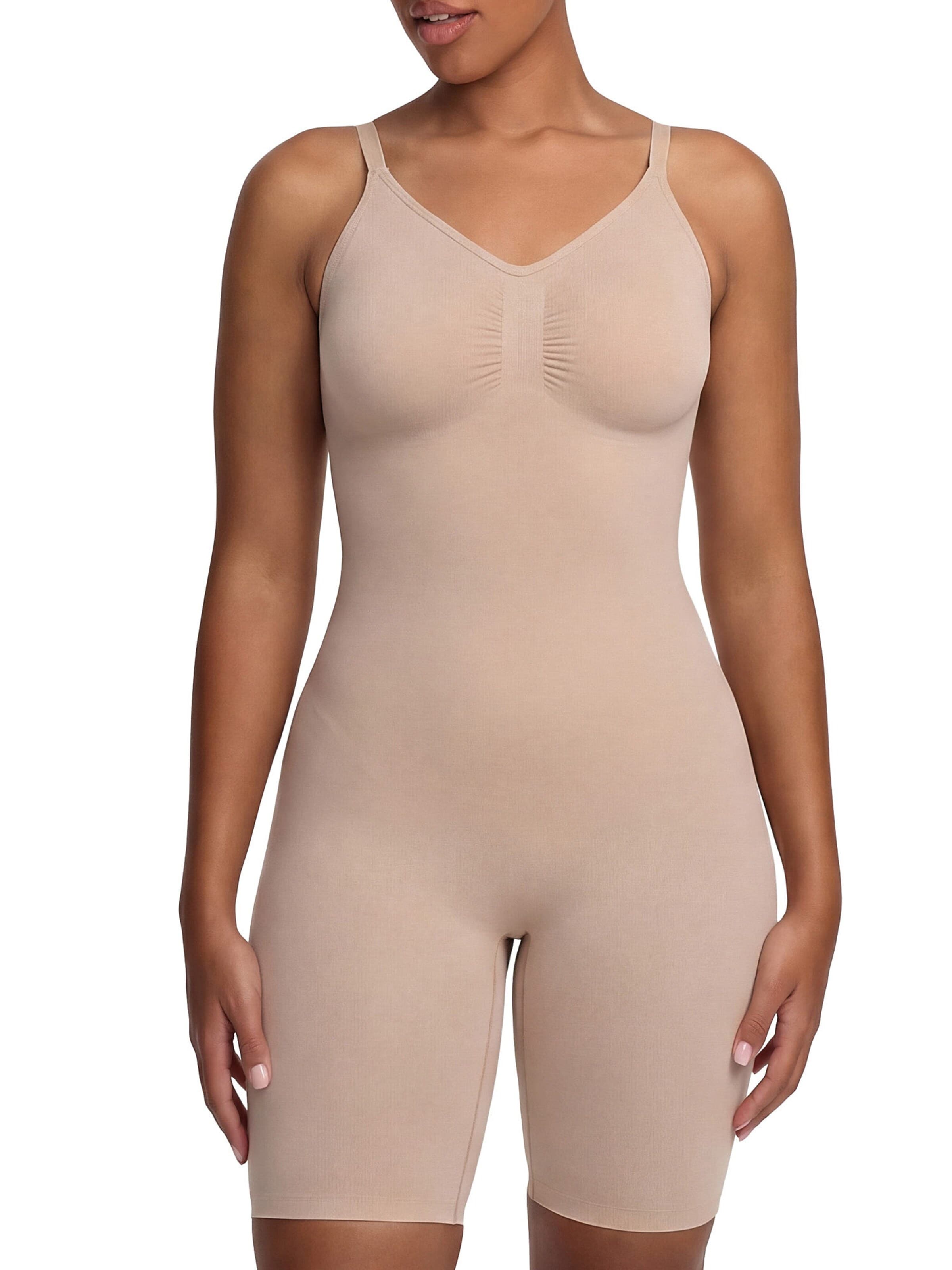 cfab (formerly creamy fabrics) Shapingbody 'Bodysuit Sculpting Shapewear mit Shorts' in Beige: voorkant