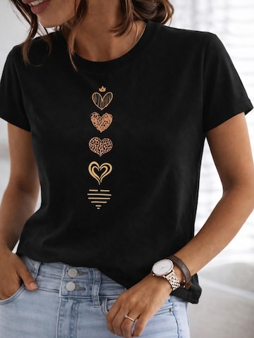 RMK Shirt 'Corazón'‌‌‌‌‌‌‌‌ in Schwarz: Vorderseite