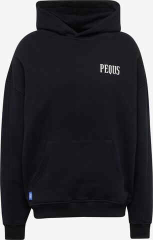 Sweat-shirt Pequs en noir : devant