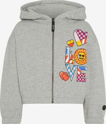 emoji Sweatjacke in Grau: predná strana