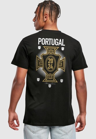 Maglietta 'Portugal' di Mister Tee in nero: frontale