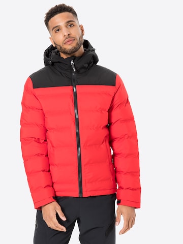 Coupe regular Veste mi-saison 'Eberhardy' INDICODE JEANS en rouge : devant