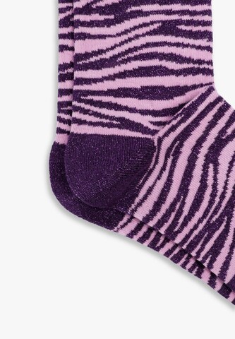Calzino 'Zebra Lurex' di Scalpers in lilla