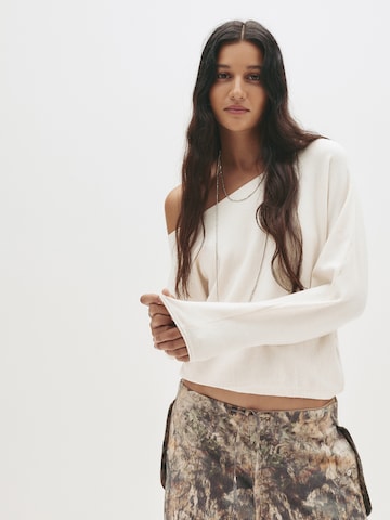 Pull&Bear Pulóver - bézs: elől