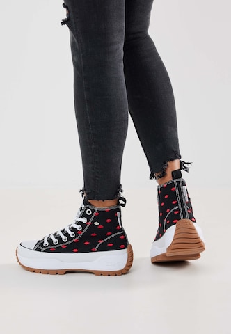 BRITISH KNIGHTS Sneakers hoog 'Kaya Fly' in Zwart