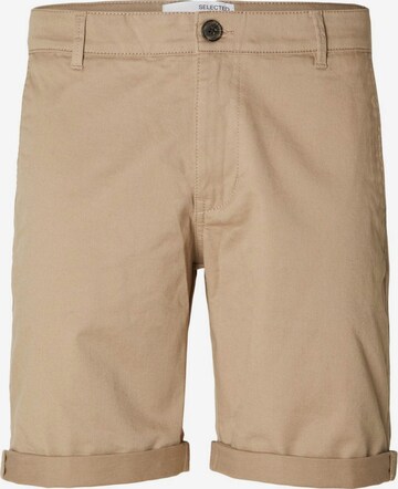 SELECTED HOMME Regular Chino Pants in Brown: front