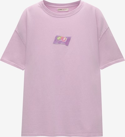 Pull&Bear T-Shirt in hellgrün / pastelllila / dunkellila / hellpink, Produktansicht