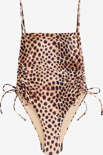 Uždaras maudymosi kostiumėlis iš Next, spalva – nebalintos drobės spalva / šokolado spalva / juoda, Prekių apžvalga