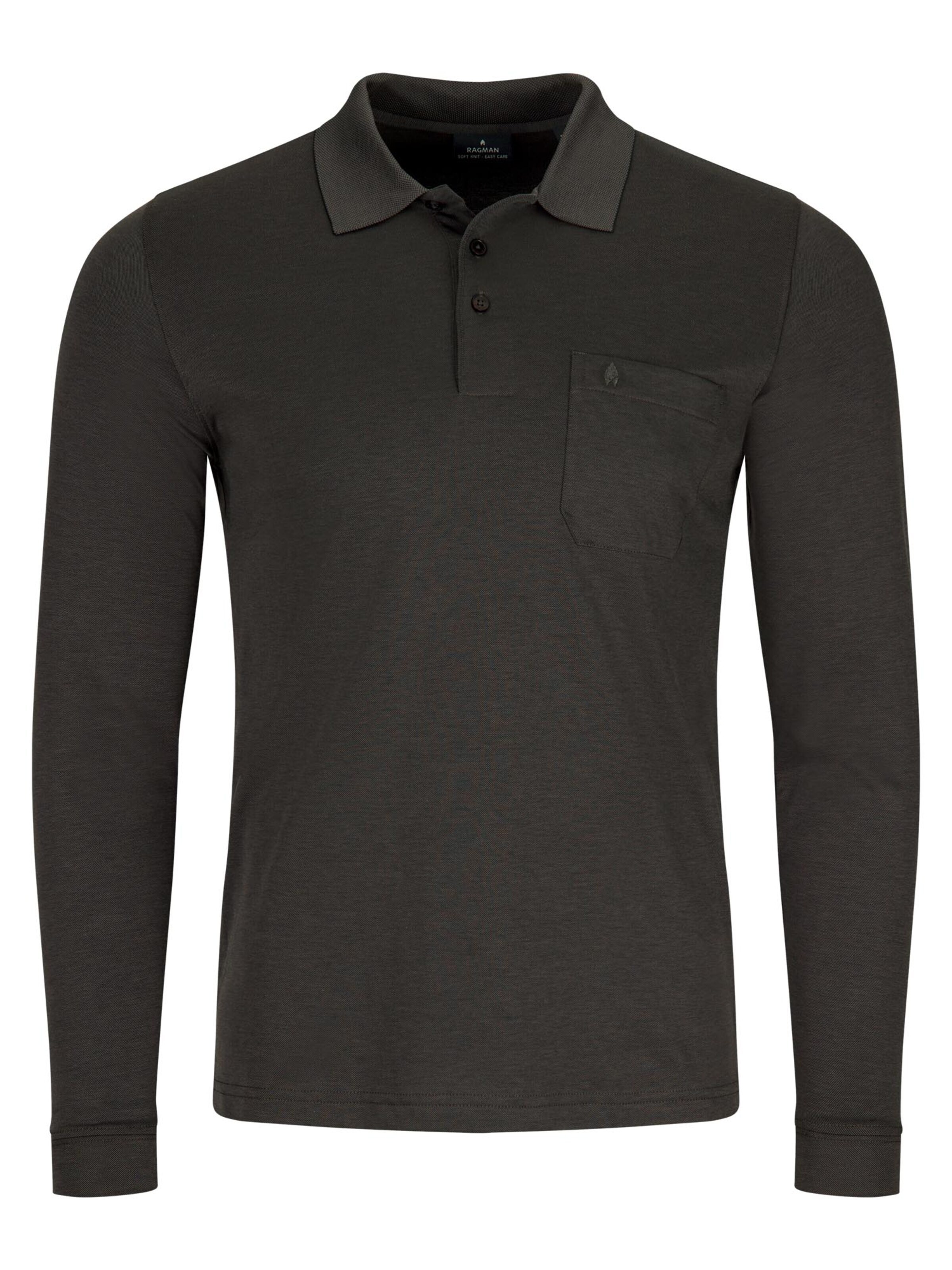 Ragman Shirt 'Basic' in Grijs: voorkant
