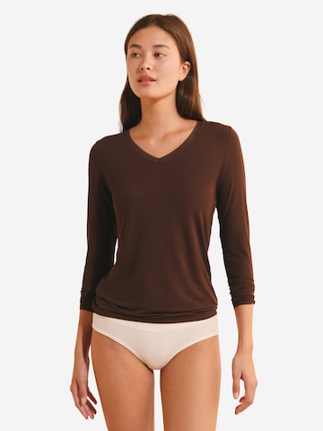 Maglietta intima 'Warme Up Lace' di ETAM in marrone