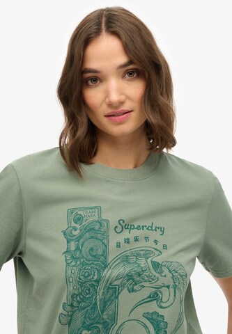 Superdry Shirt 'Tokyo Narrative' in Groen