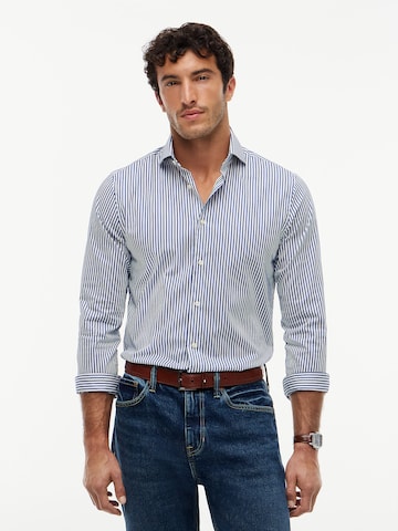 TOMMY HILFIGER Slim fit Zakelijk overhemd 'New York' in Blauw: voorkant