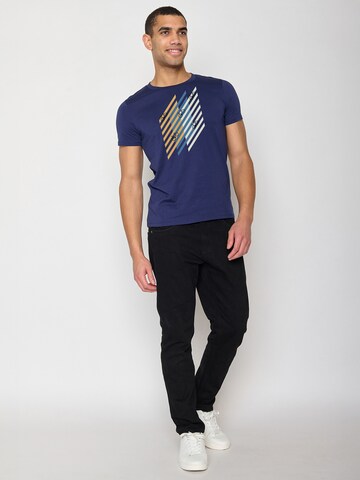 T-Shirt 'Bike Grid' GREENBOMB en bleu