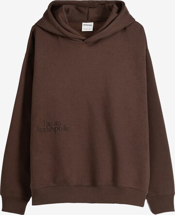 Bershka Sweatshirt in Brown: front