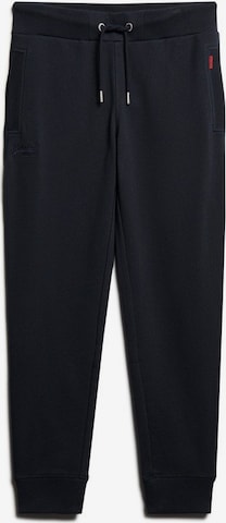 Superdry Tapered Broek 'Essential' in Blauw: voorkant