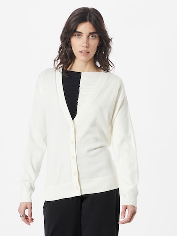 Banana Republic Knit Cardigan in White: front