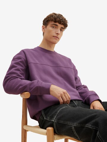 TOM TAILOR DENIM Sweatshirt in Purple