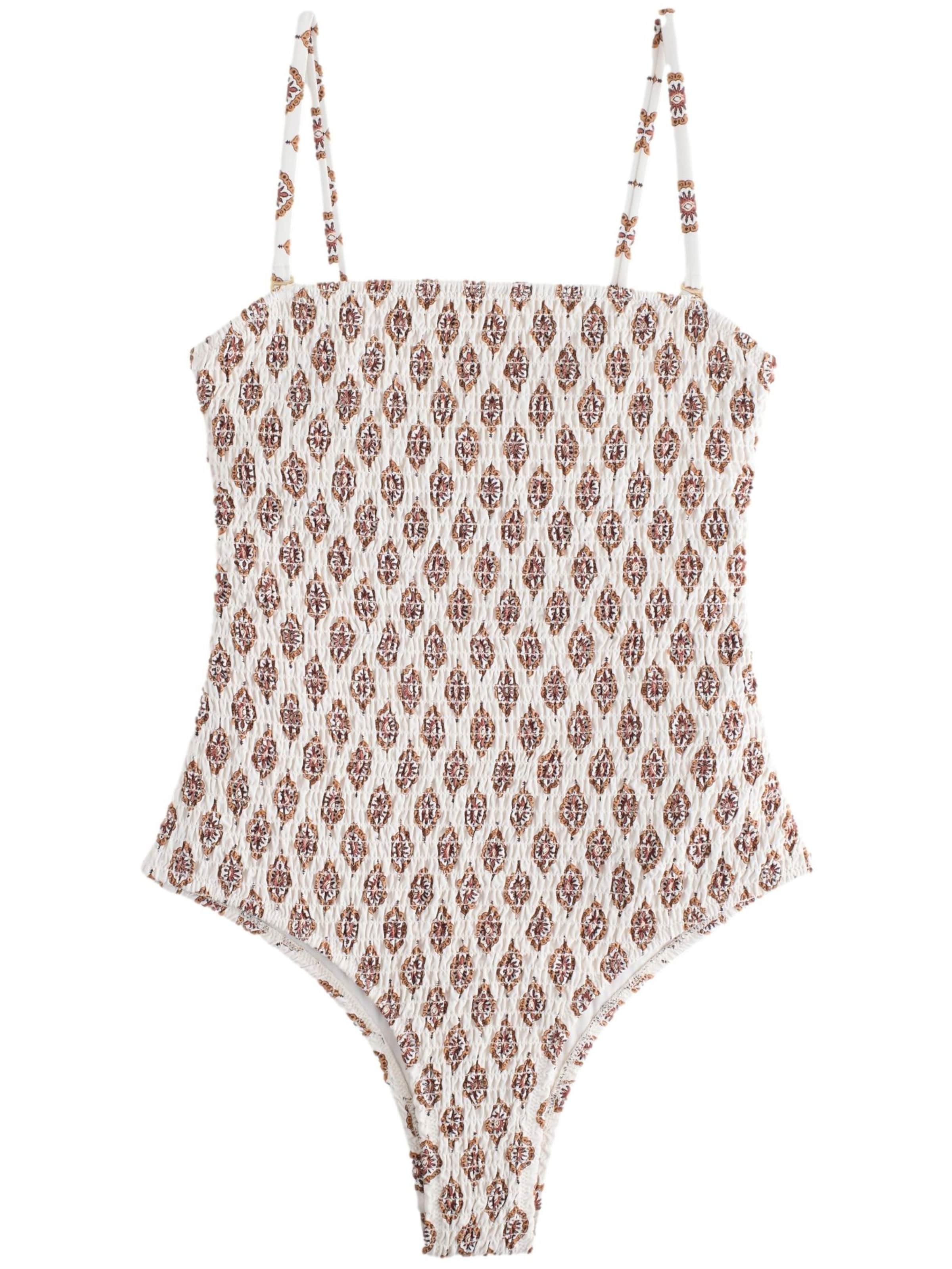 Next Бандо Купальник в Бежевый: спереди