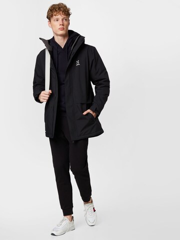 Haglöfs Куртка в спортивном стиле 'Salix Proof Mimic' в Черный