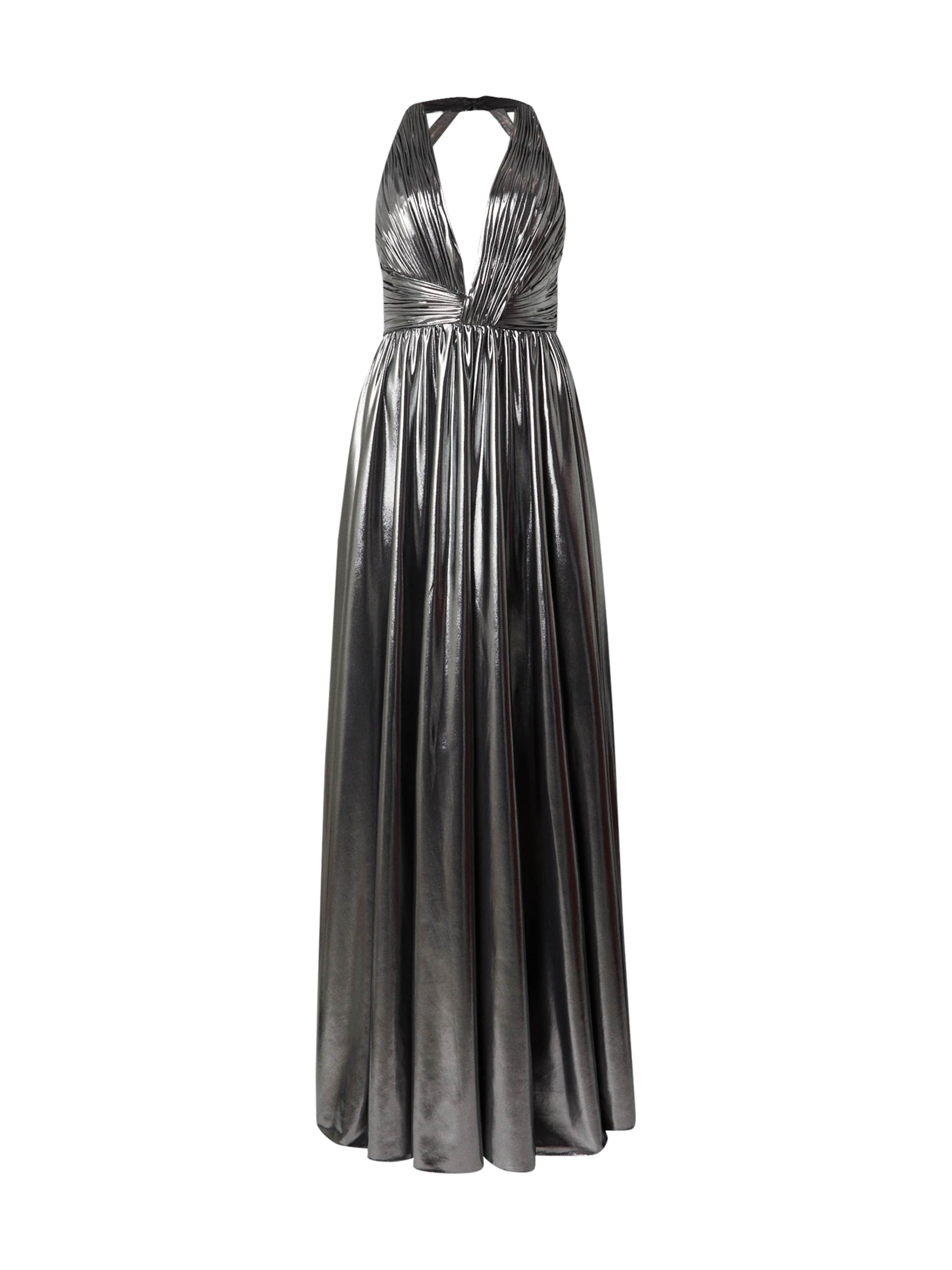 LUXUAR Aftonklänning i silver: framsida