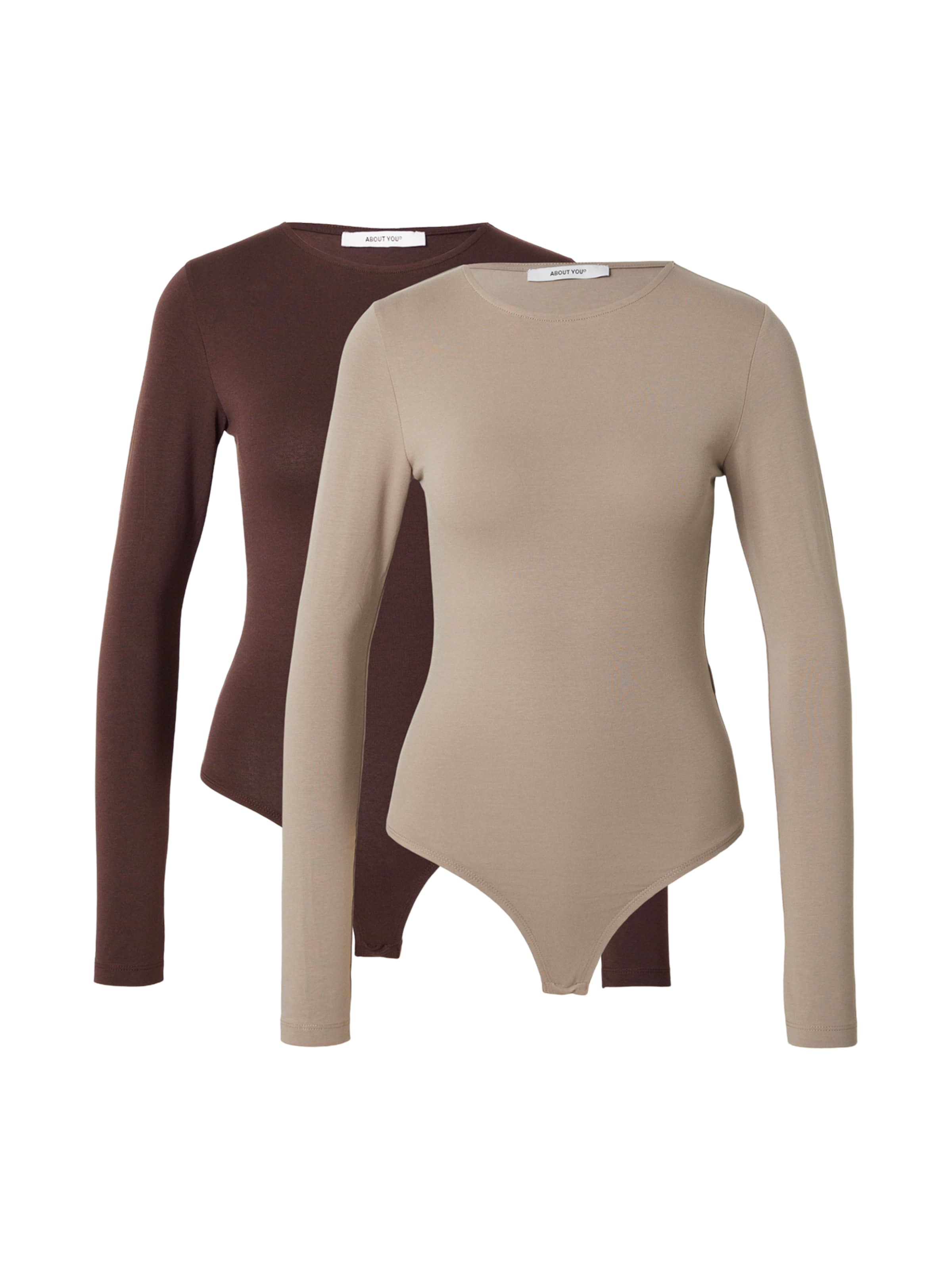 ABOUT YOU - Body camiseta 'Lulu' en marrón: frente