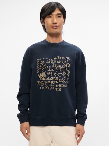 Bluză de molton de la SCOTCH & SODA pe albastru: față