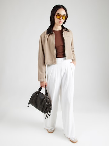 ABOUT YOU Wide Leg Laskoshousut 'Fina' värissä beige