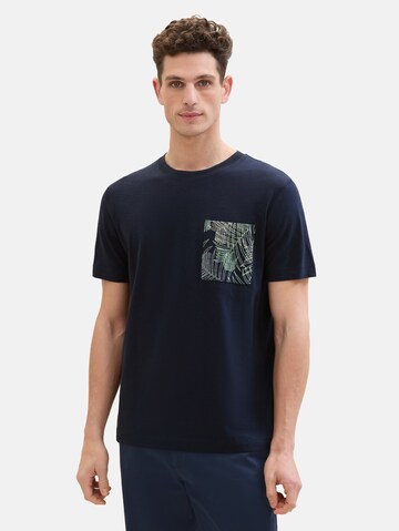 T-Shirt TOM TAILOR en bleu : devant