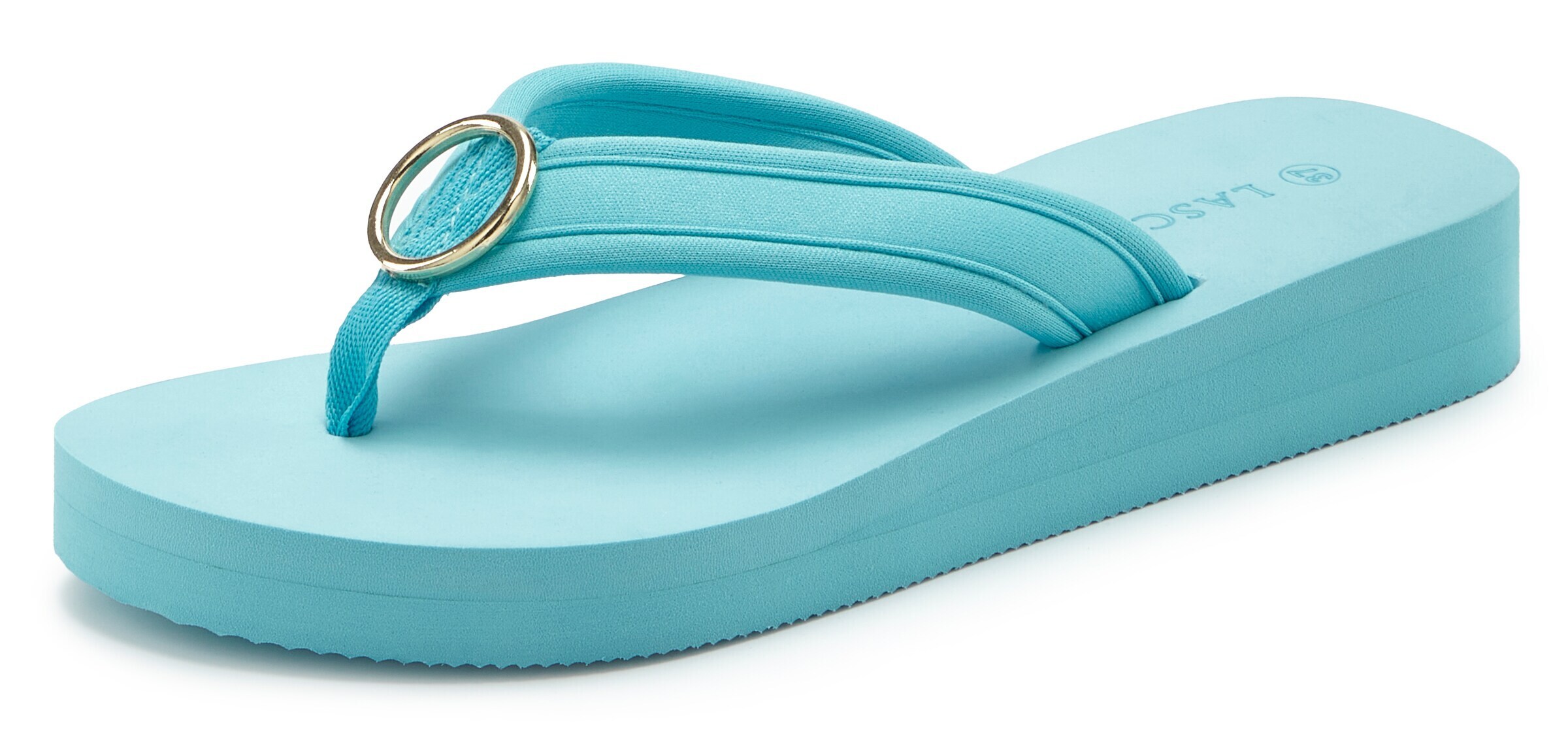 LASCANA - Sandalias de dedo en azul: frente