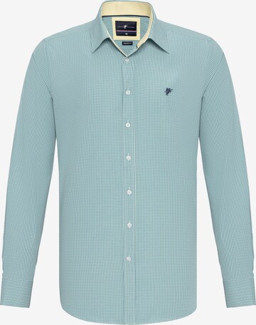 DENIM CULTURE - Ajuste estrecho Camisa 'KENDRICK' en verde: frente