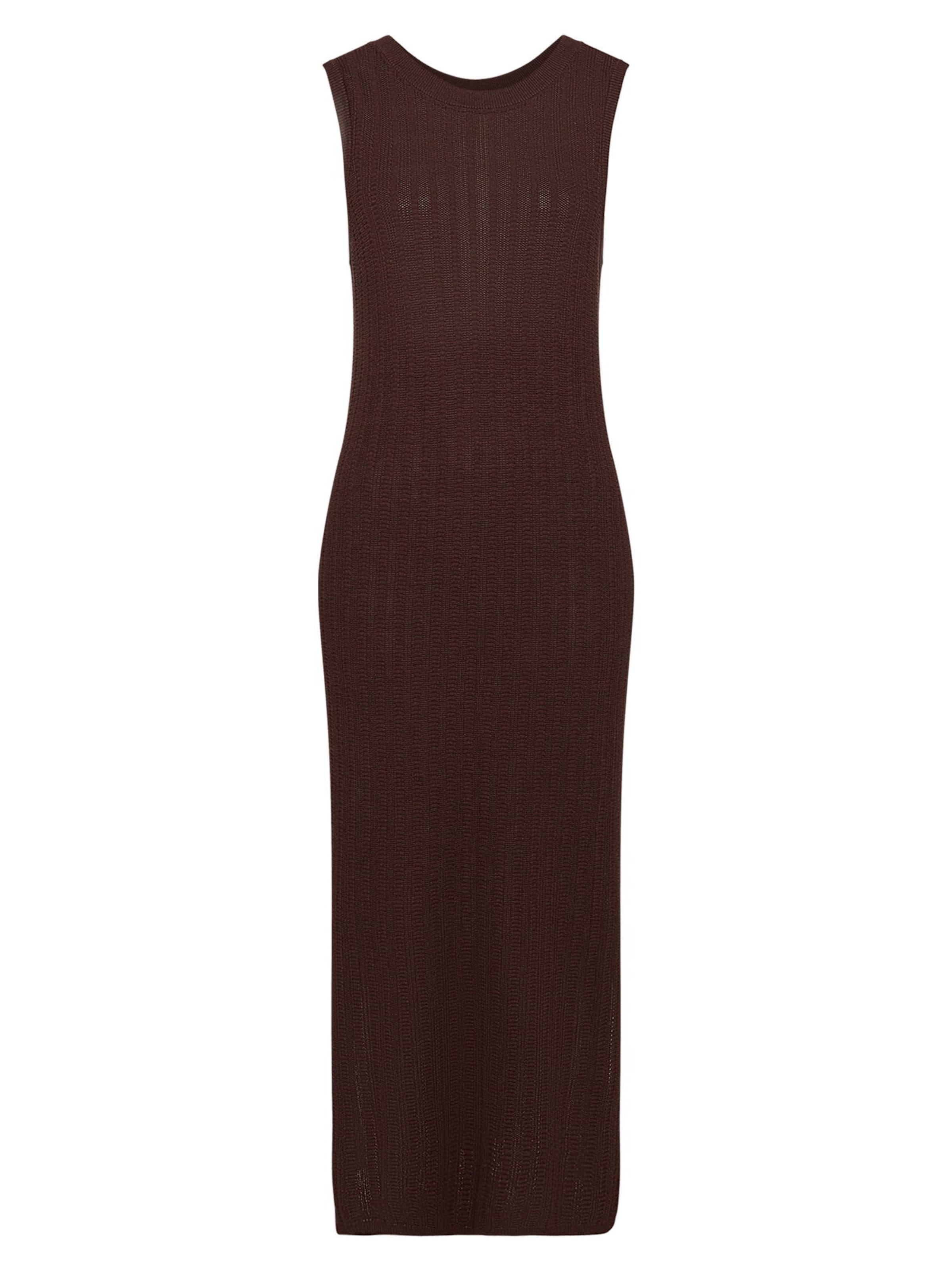 Tamaris Knit dress in Brown: front
