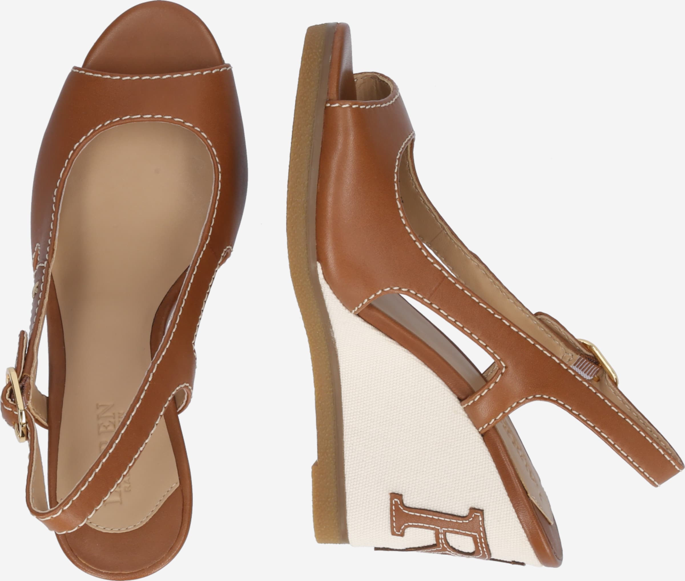 Lauren Ralph Lauren Sandals 'RONI' in Caramel | ABOUT YOU