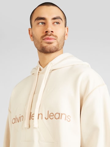 Calvin Klein Jeans Μπλούζα φούτερ σε μπεζ