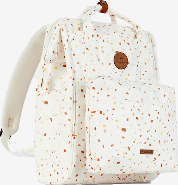 Cabaia Backpack 'Baby Bag' in White: front