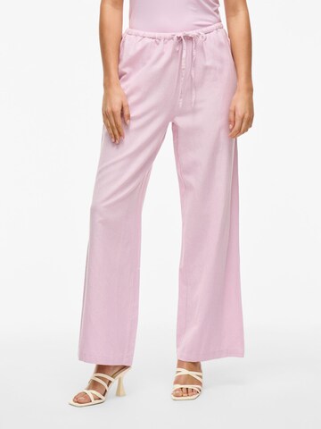 VILA Loose fit Trousers in Pink: front