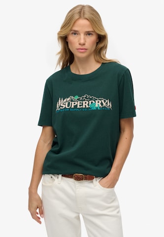 T-shirt Superdry en vert : devant