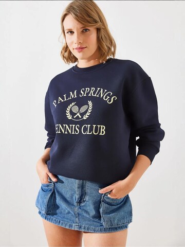 Sweat-shirt Bianco Lucci en bleu