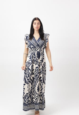 Robe Elara en bleu : devant