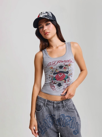Ed Hardy Overdel 'In Memory Of When I Cared' i grå: forside