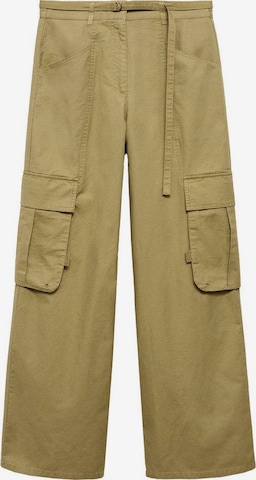 MANGO Regular Pants in Green: front