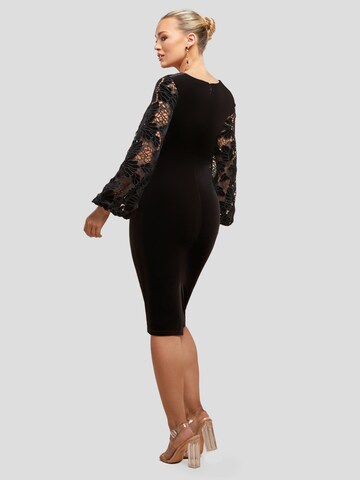 GODDIVA Midikleid in Schwarz