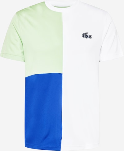 Tricou funcțional Lacoste Sport pe albastru regal / verde pastel / negru / alb, Vizualizare produs