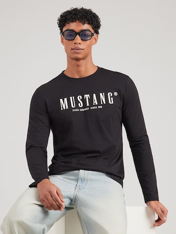 Tricou 'Asheville' de la MUSTANG pe negru: față