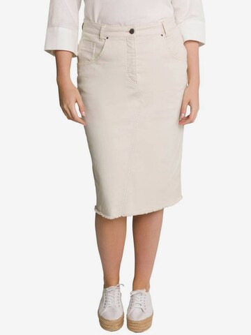 Ulla Popken Rok in Beige: voorkant