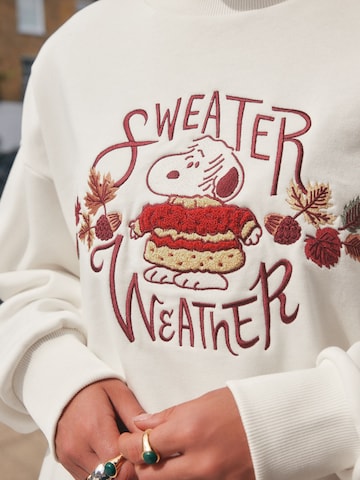 Next Sweatshirt 'Snoopy License' in Beige