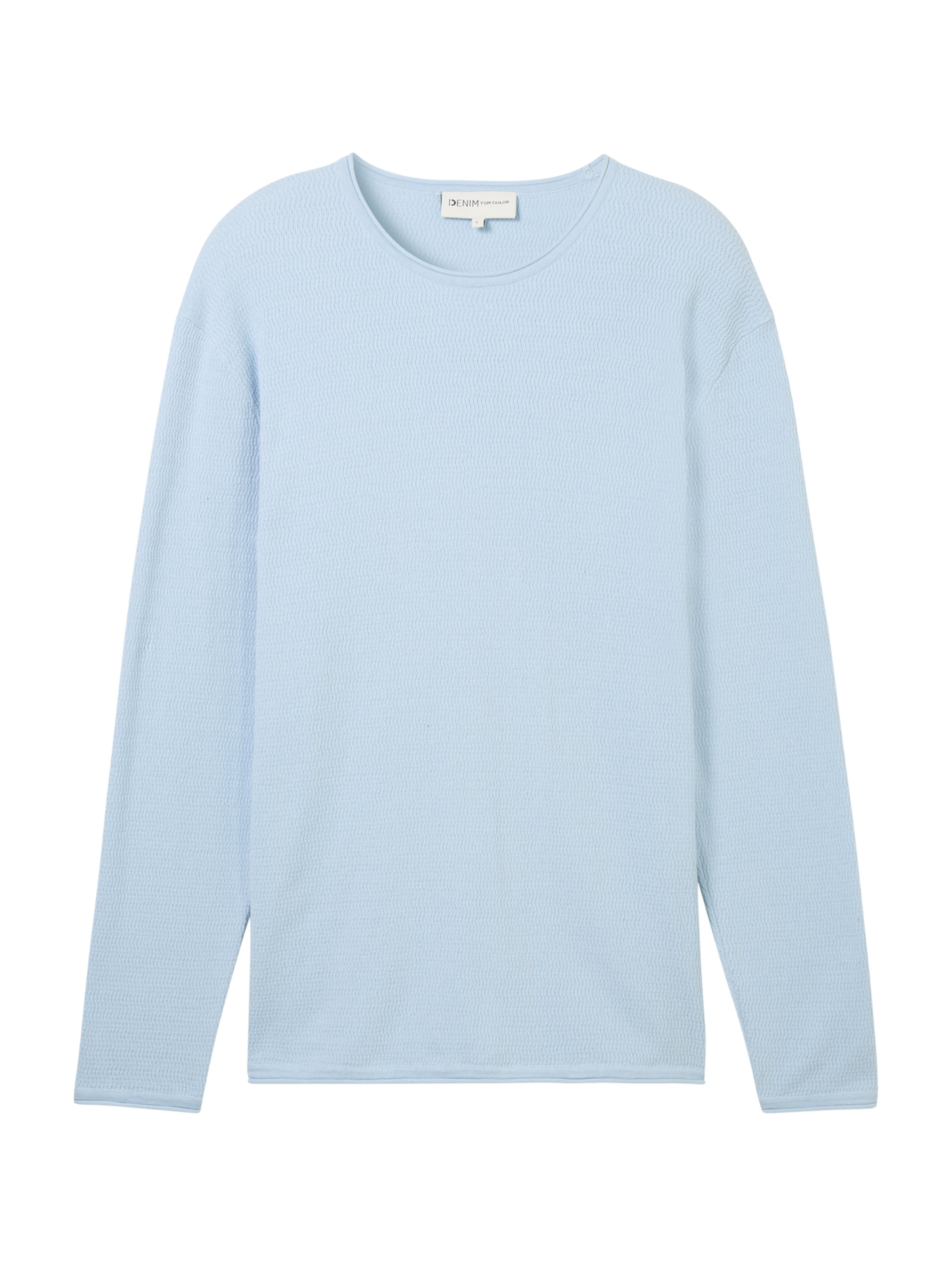 TOM TAILOR DENIM Sweter w kolorze niebieski: przód